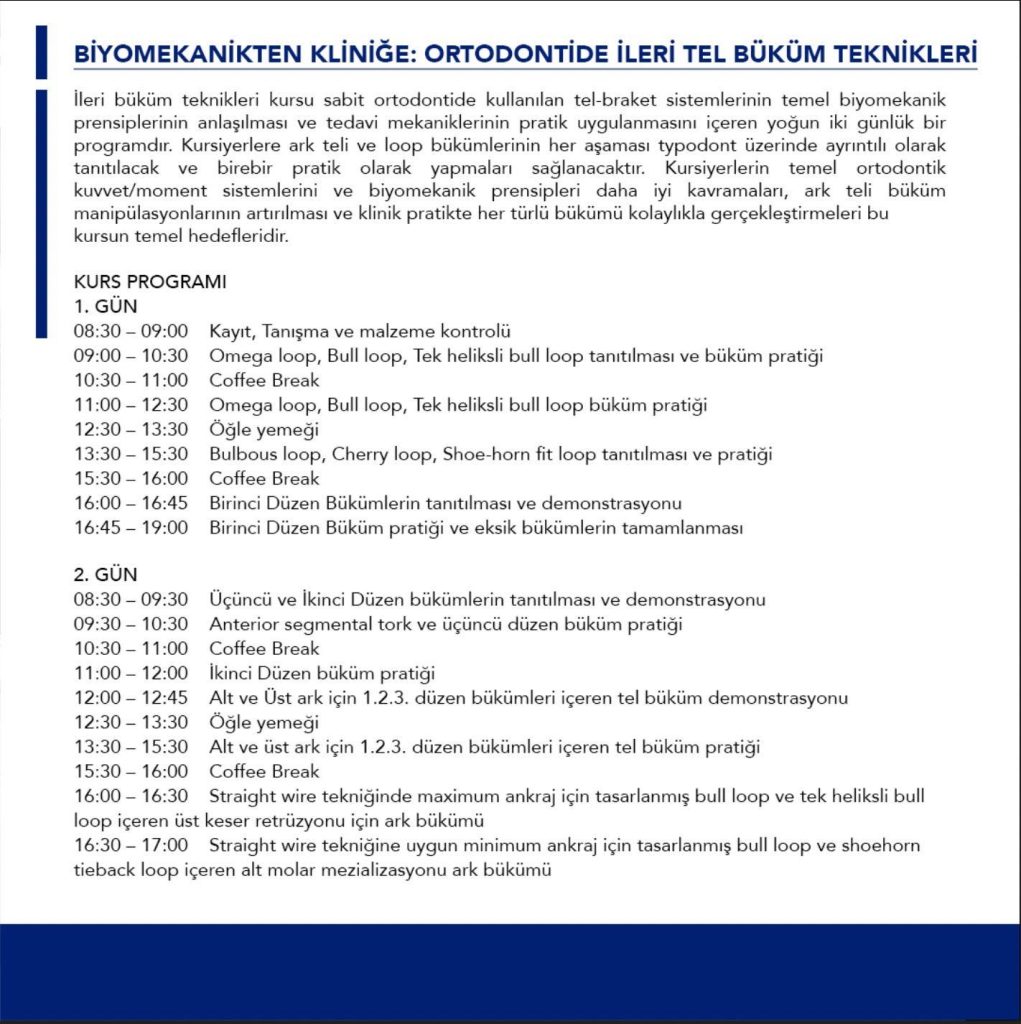 Kurs programı